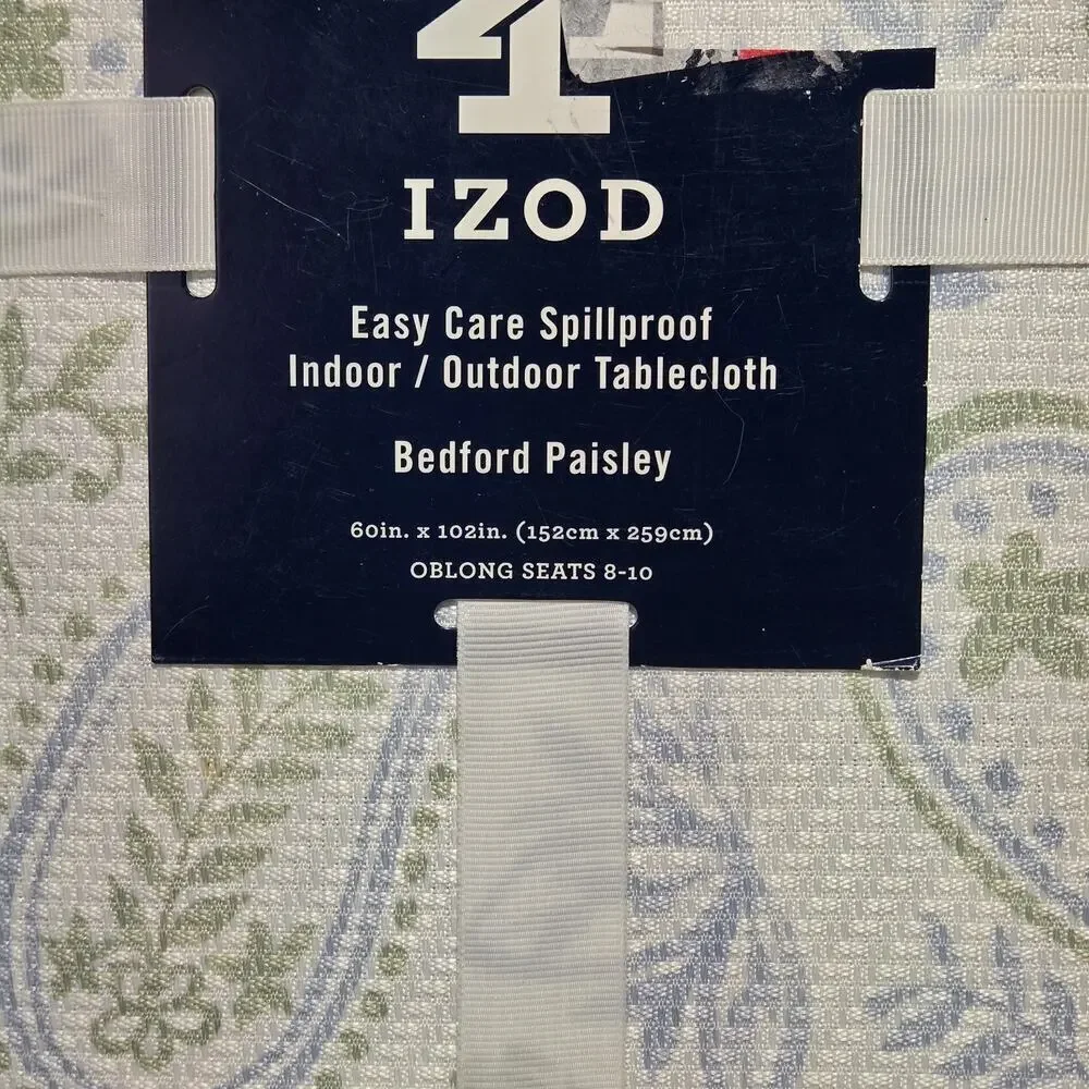 IZOD Bedford Paisley Tablecloth 60x102